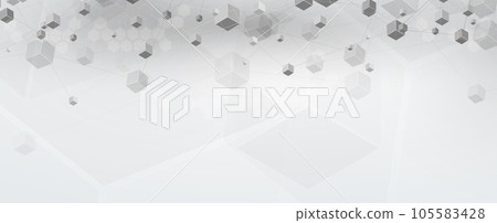 Abstract hexagon background. Technology poligonal design. Digital futuristic minimalism Abstract hexagon background. Technology poligonal design. Digital futuristic minimalism 105583428