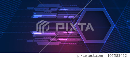 Abstract hexagon background. Technology poligonal design. Digital futuristic minimalism 105583432