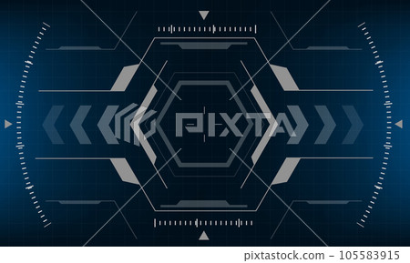 HUD sci-fi interface screen view design virtual reality futuristic technology display vector 105583915