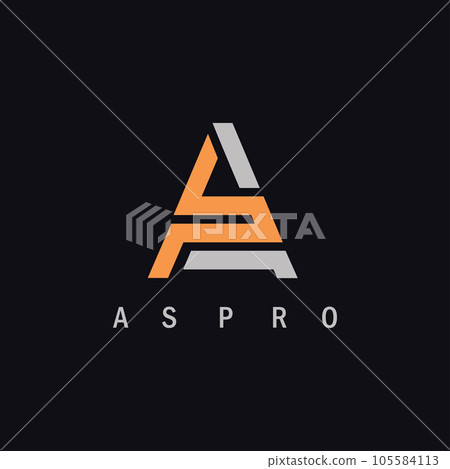 A or SA letter triangle icon vector concept design template 105584113