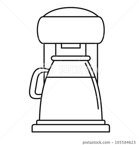 Classic coffee machine icon. Outline classic coffee machine vector icon for web design isolated on white background Classic coffee machine icon. Outline classic coffee machine vector icon for web design isolated on white background 105584623