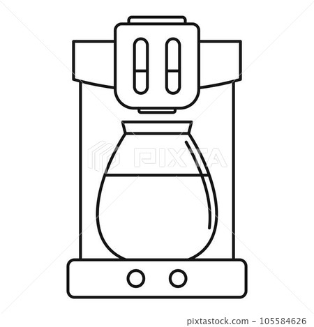 Coffee machine icon. Outline coffee machine vector icon for web design isolated on white background 105584626