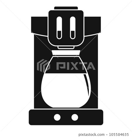 Coffee machine icon. Simple illustration of coffee machine vector icon for web design isolated on white background Coffee machine icon. Simple illustration of coffee machine vector icon for web design isolated on white background 105584635