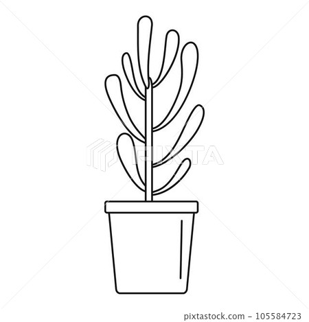 Plant tree cactus icon. Outline plant tree cactus vector icon for web design isolated on white background 105584723