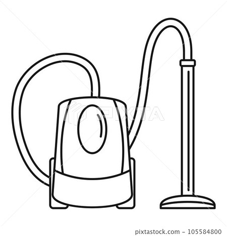 Plastic vacuum cleaner icon. Outline plastic vacuum cleaner vector icon for web design isolated on white background Plastic vacuum cleaner icon. Outline plastic vacuum cleaner vector icon for web design isolated on white background 105584800