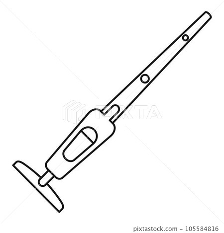 Modern vacuum cleaner icon. Outline modern vacuum cleaner vector icon for web design isolated on white background Modern vacuum cleaner icon. Outline modern vacuum cleaner vector icon for web design isolated on white background 105584816