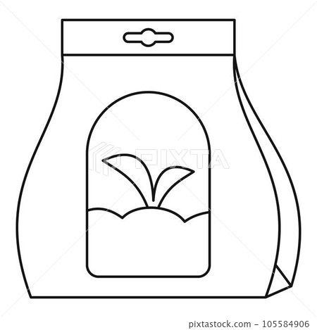 Plant seed pack icon. Outline plant seed pack vector icon for web design isolated on white background Plant seed pack icon. Outline plant seed pack vector icon for web design isolated on white background 105584906