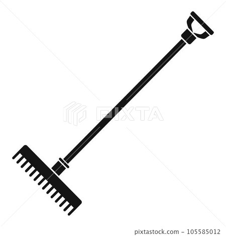 Rake icon. Simple illustration of rake vector icon for web design isolated on white background 105585012