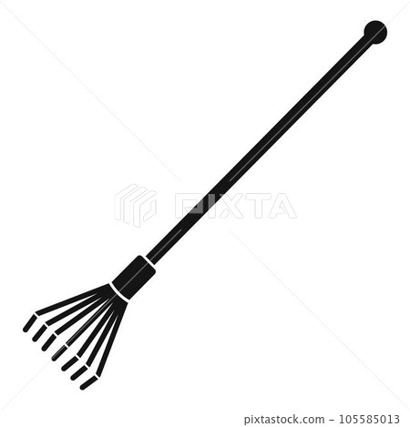Farm fan rake icon. Simple illustration of farm fan rake vector icon for web design isolated on white background Farm fan rake icon. Simple illustration of farm fan rake vector icon for web design isolated on white background 105585013