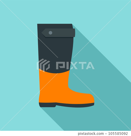 Garden boot icon. Flat illustration of garden boot vector icon for web design Garden boot icon. Flat illustration of garden boot vector icon for web design 105585092