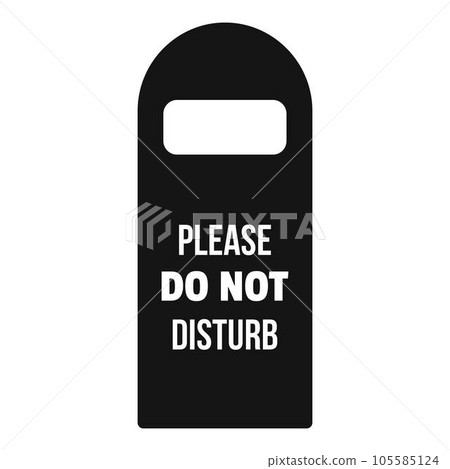 Please do not disturb room tag icon. Simple illustration of please do not disturb room tag vector icon for web design isolated on white background 105585124