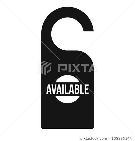 Available hanger tag icon. Simple illustration of available hanger tag vector icon for web design isolated on white background 105585144