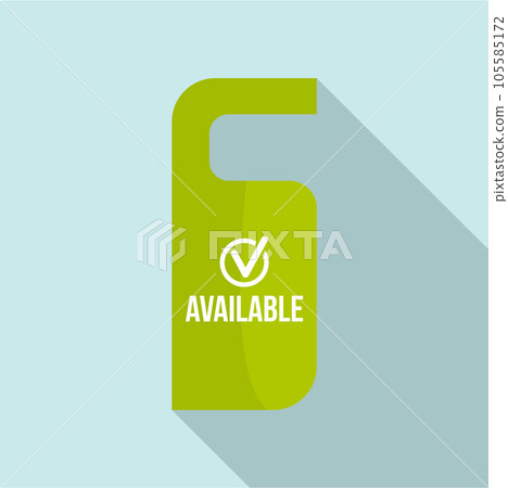 Available door hanger tag icon. Flat illustration of available door hanger tag vector icon for web design 105585172