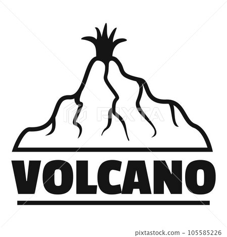 New volcano logo. Simple illustration of new volcano vector logo for web design isolated on white background 105585226