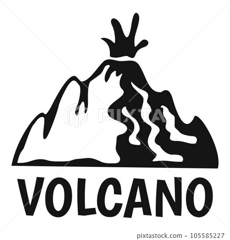 Active volcano logo. Simple illustration of active volcano vector logo for web design isolated on white background Active volcano logo. Simple illustration of active volcano vector logo for web design isolated on white background 105585227
