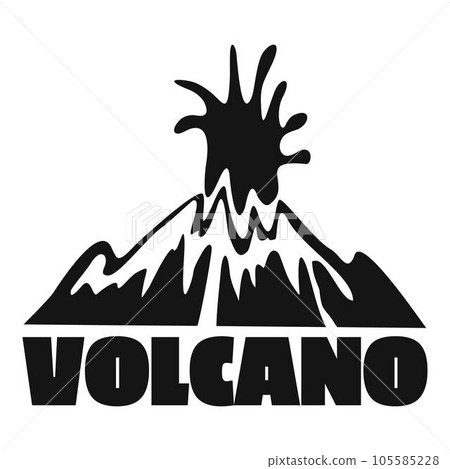 Volcano explosion logo. Simple illustration of volcano explosion vector logo for web design isolated on white background Volcano explosion logo. Simple illustration of volcano explosion vector logo for web design isolated on white background 105585228