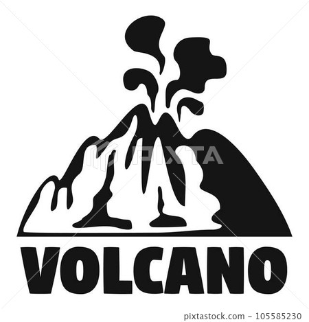 Smoke volcano logo. Simple illustration of smoke volcano vector logo for web design isolated on white background 105585230