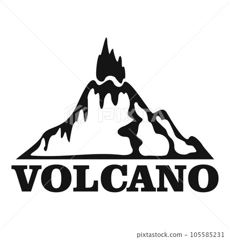 Fire volcano logo. Simple illustration of fire volcano vector logo for web design isolated on white background Fire volcano logo. Simple illustration of fire volcano vector logo for web design isolated on white background 105585231