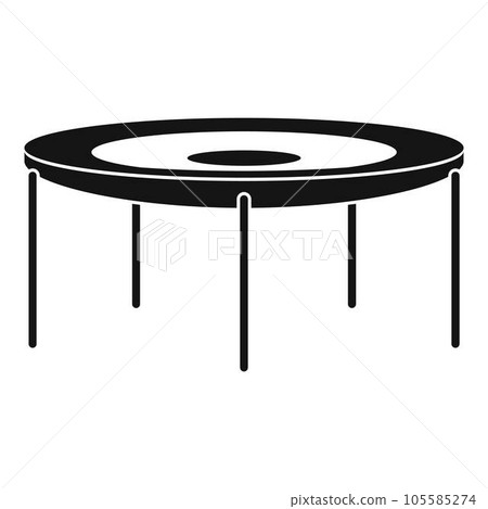 Round trampoline icon. Simple illustration of round trampoline vector icon for web design isolated on white background Round trampoline icon. Simple illustration of round trampoline vector icon for web design isolated on white background 105585274