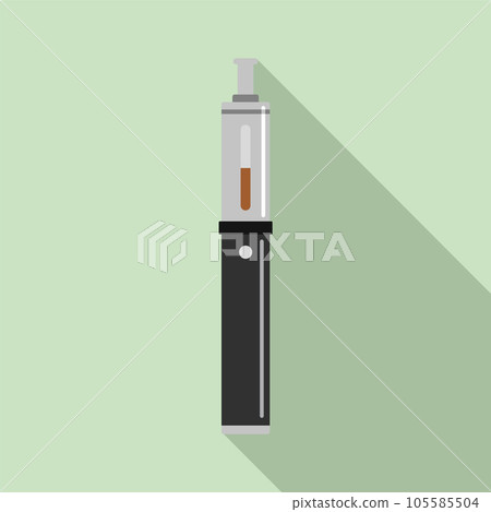 Steel vape pen icon. Flat illustration of steel vape pen vector icon for web design Steel vape pen icon. Flat illustration of steel vape pen vector icon for web design 105585504