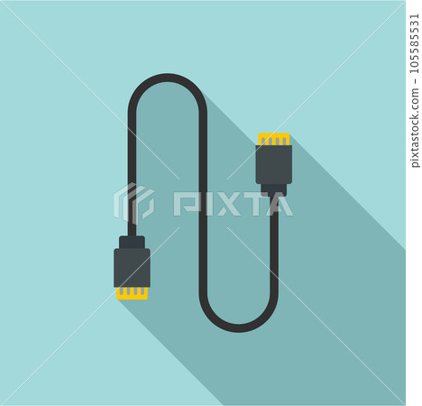 Charging vape cable icon. Flat illustration of charging vape cable vector icon for web design Charging vape cable icon. Flat illustration of charging vape cable vector icon for web design 105585531