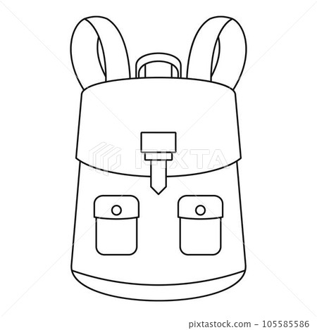 Haversack icon. Outline haversack vector icon for web design isolated on white background 105585586