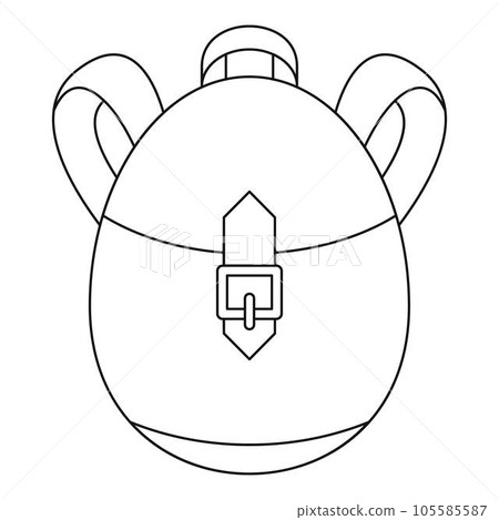 Rucksack icon. Outline rucksack vector icon for web design isolated on white background 105585587