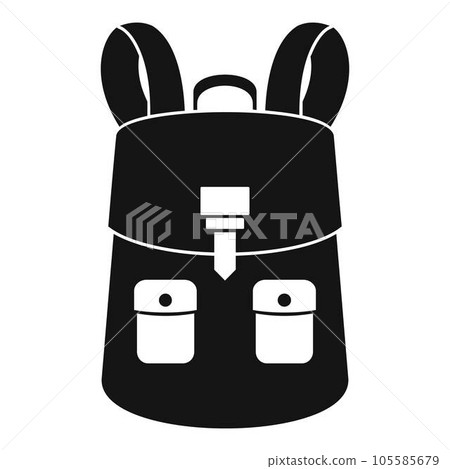 Haversack icon. Simple illustration of haversack vector icon for web design isolated on white background 105585679