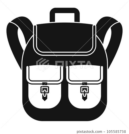 Trip backpack icon. Simple illustration of trip backpack vector icon for web design isolated on white background Trip backpack icon. Simple illustration of trip backpack vector icon for web design isolated on white background 105585738