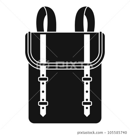 Boy backpack icon. Simple illustration of boy backpack vector icon for web design isolated on white background 105585740