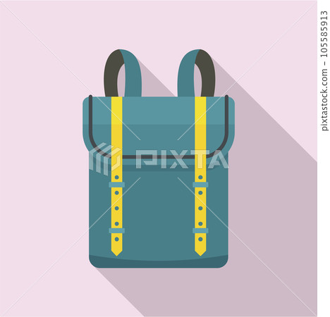 Boy backpack icon. Flat illustration of boy backpack vector icon for web design 105585913