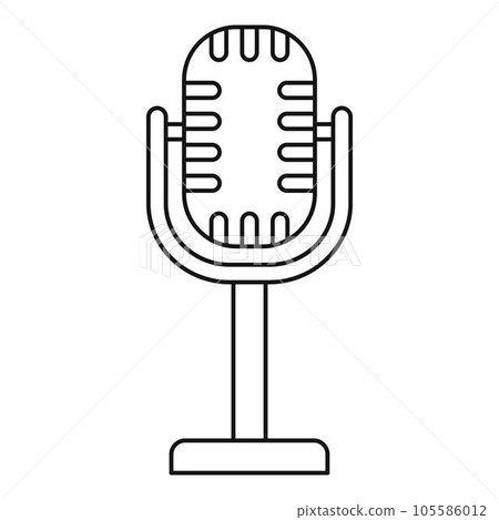 Studio microphone icon. Outline studio microphone vector icon for web design isolated on white background 105586012