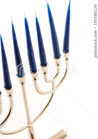 A still life composed of elements of the Jewish Chanukah/Hanukkah festival. A still life composed of elements of the Jewish Chanukah/Hanukkah festival. 105586120