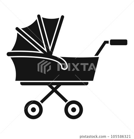 Kid trolley icon. Simple illustration of kid trolley vector icon for web design isolated on white background 105586321