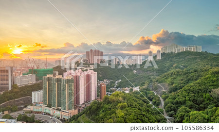 Aug 3 2023 the residential at Kwai Tsing District, hong kong 105586334