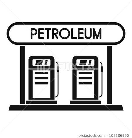 Petroleum station icon. Simple illustration of petroleum station vector icon for web design isolated on white background 105586590