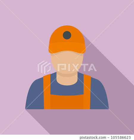 Petrol station man icon. Flat illustration of petrol station man vector icon for web design 105586623