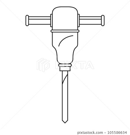 Hand drill machine icon. Outline hand drill machine vector icon for web design isolated on white background Hand drill machine icon. Outline hand drill machine vector icon for web design isolated on white background 105586634
