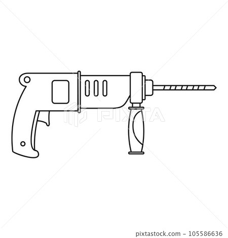 Hammer drill icon. Outline hammer drill vector icon for web design isolated on white background Hammer drill icon. Outline hammer drill vector icon for web design isolated on white background 105586636