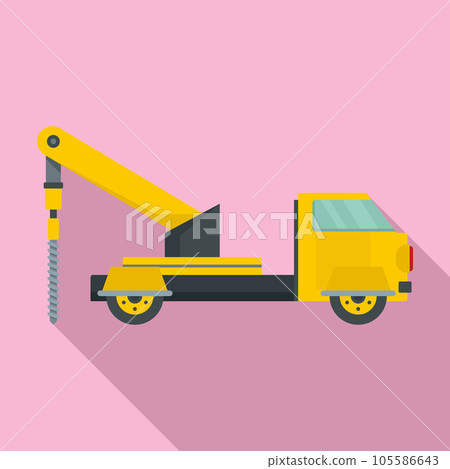 Truck drill icon. Flat illustration of truck drill vector icon for web design Truck drill icon. Flat illustration of truck drill vector icon for web design 105586643