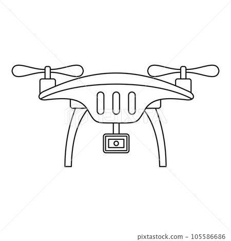 Action camera drone icon. Outline action camera drone vector icon for web design isolated on white background Action camera drone icon. Outline action camera drone vector icon for web design isolated on white background 105586686