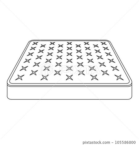 King size mattress icon. Outline king size mattress vector icon for web design isolated on white background King size mattress icon. Outline king size mattress vector icon for web design isolated on white background 105586800