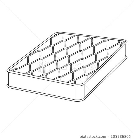 Sleep mattress icon. Outline sleep mattress vector icon for web design isolated on white background Sleep mattress icon. Outline sleep mattress vector icon for web design isolated on white background 105586805