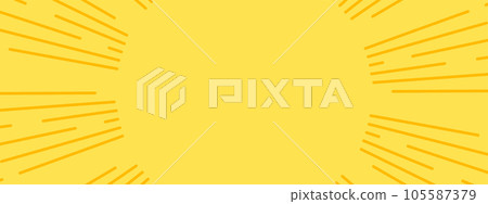 Symbol sunburst concentration line simple easy to use horizontal horizontal yellow banner 105587379