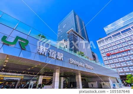 Tokyo cityscape in Japan Tokyo, Shinjuku Station, Takashimaya, etc. = August 105587646