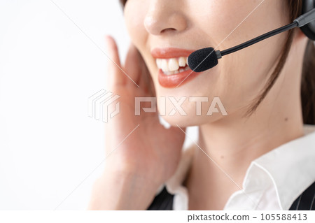 Headset female business uniform Headset female business uniform 105588413