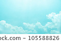 Soft pastel blue sky and clouds where light gently falls - background material of the sky on a sunny day 105588826