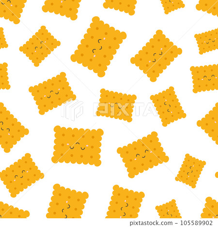 cartoon seamless pattern of cracker on white cartoon seamless pattern of cracker on white 105589902