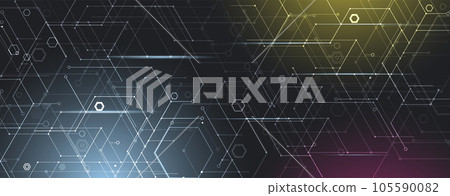 Abstract hexagon background. Technology poligonal design. Digital futuristic minimalism Abstract hexagon background. Technology poligonal design. Digital futuristic minimalism 105590082