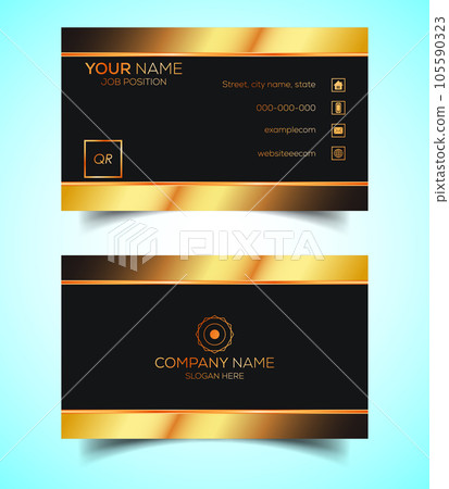 Double-Sided Luxury, Modern and Elegant Business Card Design Template. Vector Illustration Double-Sided Luxury, Modern and Elegant Business Card Design Template. Vector Illustration 105590323